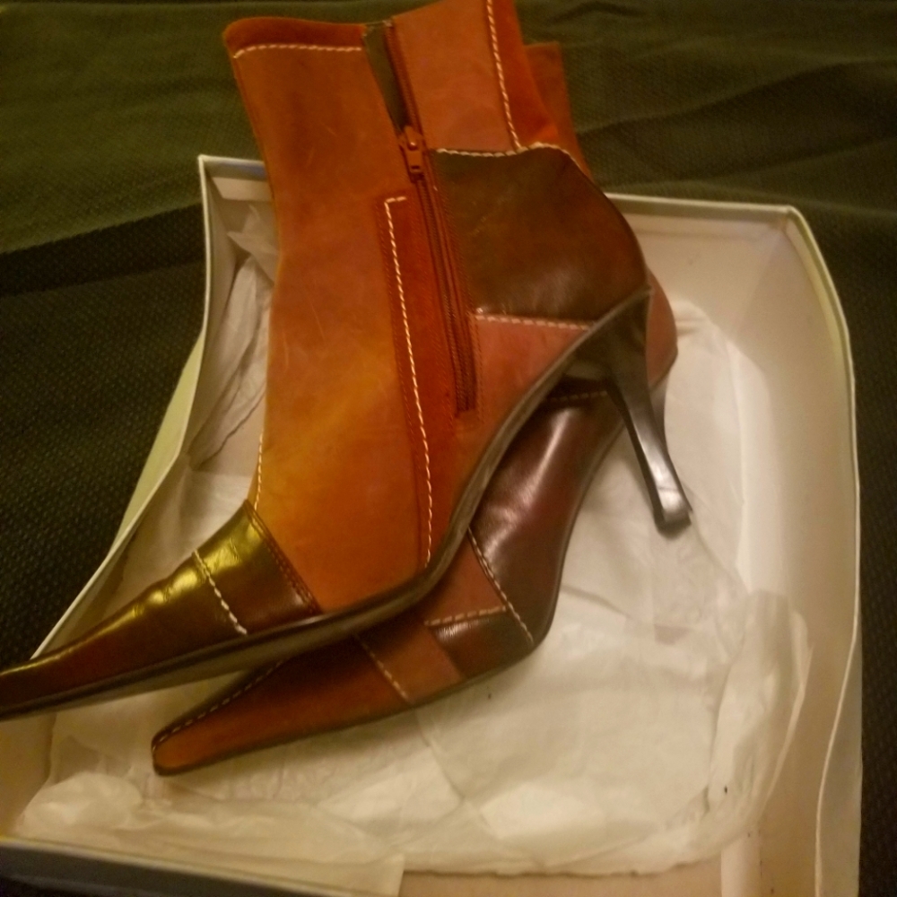 Nine West patchwork booties